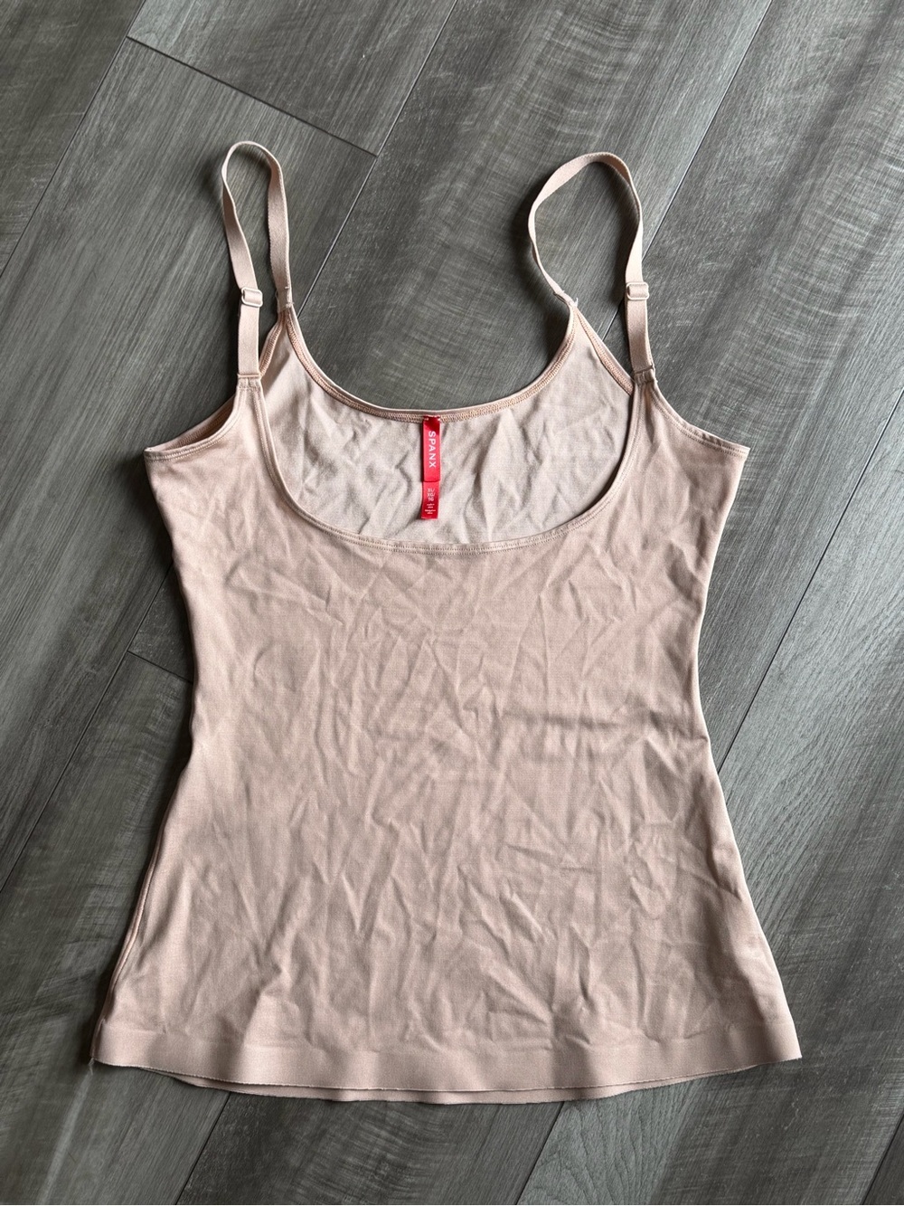 Spanx Slimplicity Open Bust Tank Top Camisole Beige Nude Shapewear Women’s Sz XL